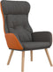 vidaXL Relaxstoel stof en PVC donkergrijs