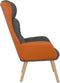vidaXL Relaxstoel stof en PVC donkergrijs