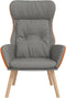 vidaXL Relaxstoel stof en PVC lichtgrijs