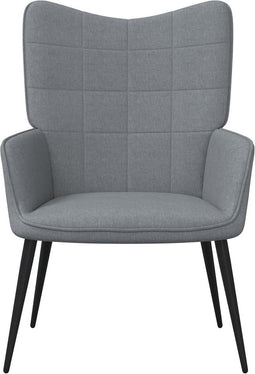 vidaXL Relaxstoel stof lichtgrijs