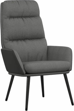 vidaXL Relaxstoel stof lichtgrijs