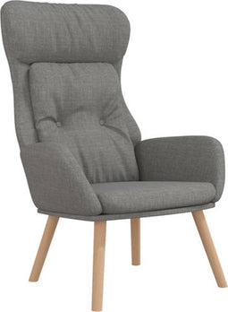 vidaXL Relaxstoel stof lichtgrijs