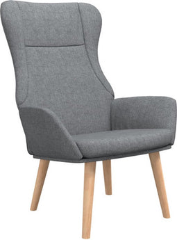 vidaXL Relaxstoel stof lichtgrijs