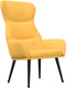 vidaXL Relaxstoel stof mosterdgeel