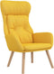 vidaXL Relaxstoel stof mosterdgeel