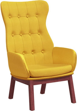 vidaXL Relaxstoel stof mosterdgeel