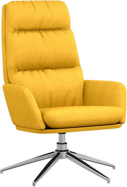 vidaXL Relaxstoel stof mosterdgeel