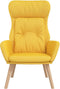 vidaXL Relaxstoel stof mosterdgeel