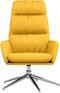 vidaXL Relaxstoel stof mosterdgeel