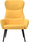 vidaXL Relaxstoel stof mosterdgeel
