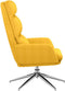 vidaXL Relaxstoel stof mosterdgeel