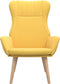 vidaXL Relaxstoel stof mosterdgeel