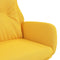 vidaXL Relaxstoel stof mosterdgeel