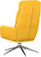 vidaXL Relaxstoel stof mosterdgeel