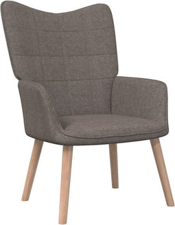 vidaXL Relaxstoel stof taupe