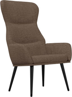 vidaXL Relaxstoel stof taupe