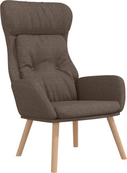 vidaXL Relaxstoel stof taupe