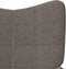 vidaXL Relaxstoel stof taupe