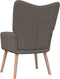 vidaXL Relaxstoel stof taupe