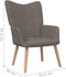 vidaXL Relaxstoel stof taupe