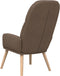 vidaXL Relaxstoel stof taupe