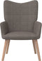 vidaXL Relaxstoel stof taupe