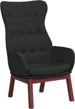 vidaXL Relaxstoel stof zwart