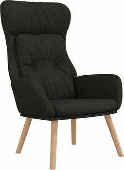 vidaXL Relaxstoel stof zwart