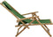 vidaXL - Relaxstoel - verstelbaar - bamboe - en - stof - groen