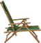 vidaXL - Relaxstoel - verstelbaar - bamboe - en - stof - groen