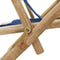 vidaXL - Relaxstoel - verstelbaar - bamboe - en - stof - marineblauw