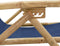 vidaXL - Relaxstoel - verstelbaar - bamboe - en - stof - marineblauw