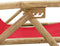 vidaXL - Relaxstoel - verstelbaar - bamboe - en - stof - rood