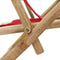 vidaXL - Relaxstoel - verstelbaar - bamboe - en - stof - rood