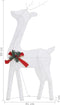 vidaXL - Rendierfamilie - Kerstmis - koudwit - 270x7x90 - cm - mesh - wit