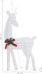 vidaXL - Rendierfamilie - Kerstmis - koudwit - 270x7x90 - cm - mesh - wit