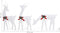 vidaXL - Rendierfamilie - Kerstmis - koudwit - 270x7x90 - cm - mesh - wit