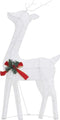 vidaXL - Rendierfamilie - Kerstmis - koudwit - 270x7x90 - cm - mesh - wit