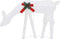 vidaXL - Rendierfamilie - Kerstmis - koudwit - 270x7x90 - cm - mesh - wit