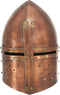vidaXL Ridderhelm middeleeuws replica LARP staal koperkleurig