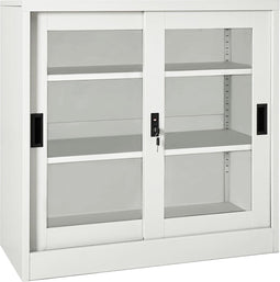 vidaXL - Roldeurkast - 90x40x90 - cm - staal - lichtgrijs