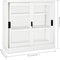 vidaXL - Roldeurkast - 90x40x90 - cm - staal - wit