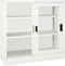 vidaXL - Roldeurkast - 90x40x90 - cm - staal - wit