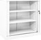 vidaXL - Roldeurkast - 90x40x90 - cm - staal - wit