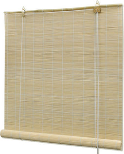 vidaXL - Rolgordijn - 100x160 - cm - bamboe - natuurlijk