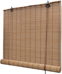 vidaXL - Rolgordijn - 150x220 - cm - bamboe - bruin