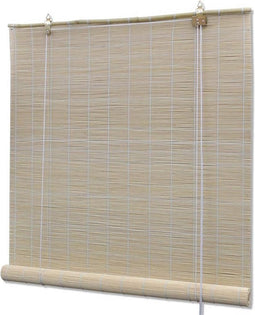 vidaXL - Rolgordijn - 80x160 - cm - bamboe - natuurlijk