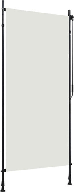 vidaXL - Rolgordijn - voor - buiten - 100x270 - cm - crème