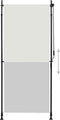 vidaXL - Rolgordijn - voor - buiten - 100x270 - cm - crème