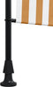 vidaXL - Rolgordijn - voor - buiten - 100x270 - cm - stof - en - staal - oranje - en - wit